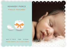 Hatched Egg Shell Baby Birth Announcements