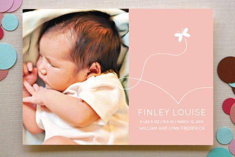 Butterfly Kisses Birth Announcements