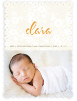 Vintage Eyelet Birth Announcements