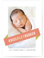 Angled Banner Birth Announcements