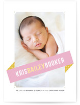 Angled Banner Birth Announcements