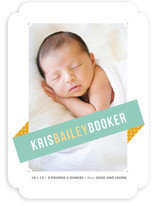 Angled Banner Birth Announcements