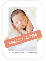 Angled Banner Birth Announcements