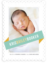 Angled Banner Birth Announcements