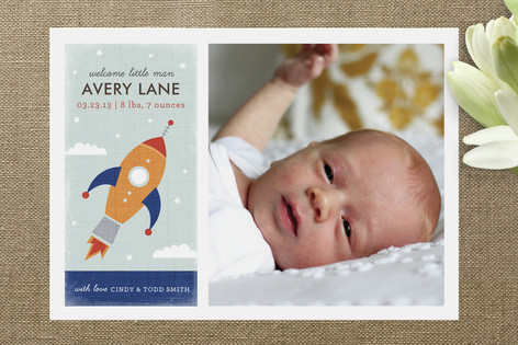 Blast Off Birth Announcements