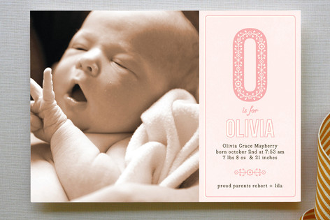 Antique Alphabet Birth Announcements