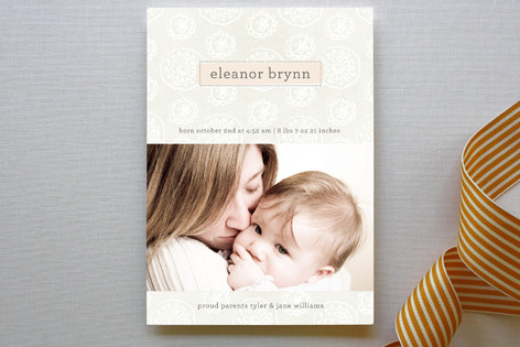 Softly Woven Birth Announcements
