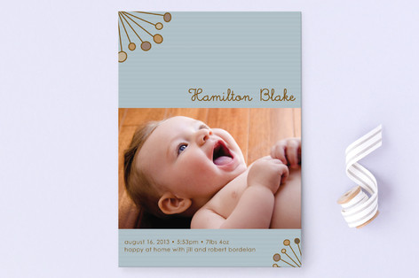 Deco Sunburst Birth Announcements