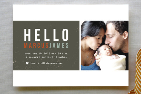 Hello Block Birth Announcements