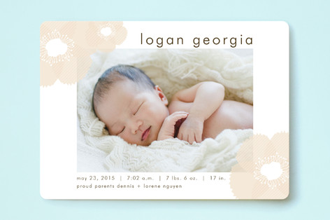 Soft Petals Birth Announcements