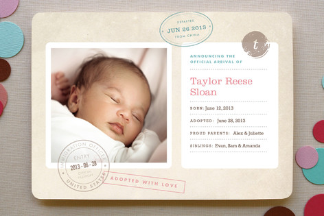 Home Sweet Home Birth Announcements