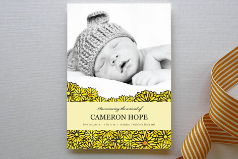 Baby Bloom Birth Announcements