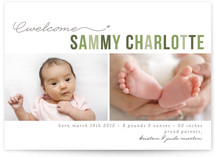 Floating Asterisk Birth Announcements