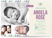 Khaki Baby Birth Announcements