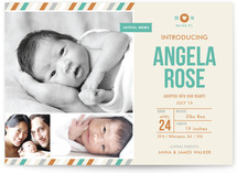 Khaki Baby Birth Announcements