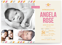 Khaki Baby Birth Announcements