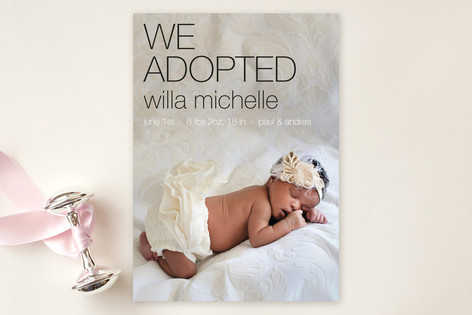 Adopted Urban Birth Announcements