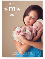 Petal Monogram Birth Announcements