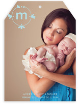 Petal Monogram Birth Announcements