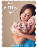 Petal Monogram Birth Announcements