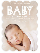 Lacy Paper Birth Announcements
