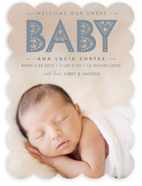 Lacy Paper Birth Announcements