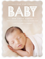 Lacy Paper Birth Announcements