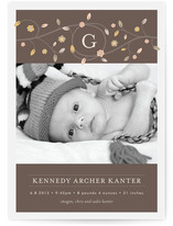 Treetop Monogram Birth Announcements