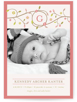 Treetop Monogram Birth Announcements