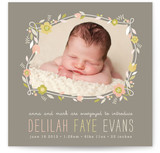 Botanical Frame Birth Announcements