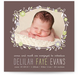 Botanical Frame Birth Announcements