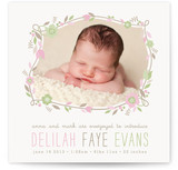 Botanical Frame Birth Announcements