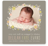 Botanical Frame Birth Announcements