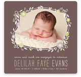 Botanical Frame Birth Announcements