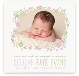 Botanical Frame Birth Announcements