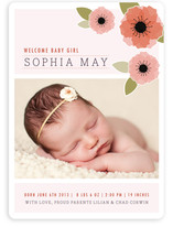 New Born Poppy Birth Announcements