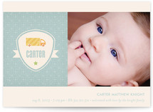 Toy Truck Birth Announcements