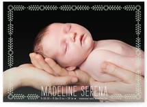 Floral Frame Birth Announcements