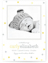 Delicate Dots Birth Announcements