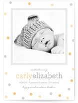 Delicate Dots Birth Announcements