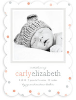 Delicate Dots Birth Announcements