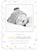 Delicate Dots Birth Announcements