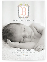 Meadow Monogram Birth Announcements