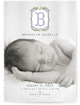 Meadow Monogram Birth Announcements