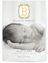 Meadow Monogram Birth Announcements