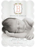 Meadow Monogram Birth Announcements