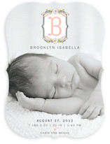 Meadow Monogram Birth Announcements