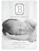 Meadow Monogram Birth Announcements