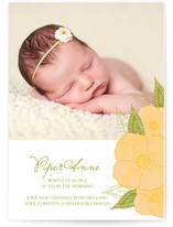 Poppies in Watercolor Birth Announcements