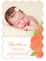 Poppies in Watercolor Birth Announcements